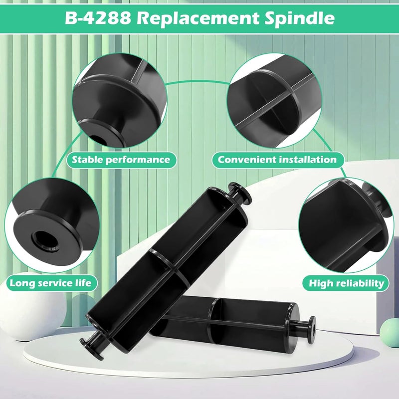 ulapithi B-2888 B-4288 B-4388 B-4288-9 Toilet Paper Holder Roller Spindle Replacement Compatible with Bobrick/Classic/Contura Series Dispensers for Sturdy Replacement Spindle for Toilet Paper Dispensers-2 Pack - Image 3